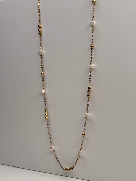 Pearl Necklace - Golden Cascade