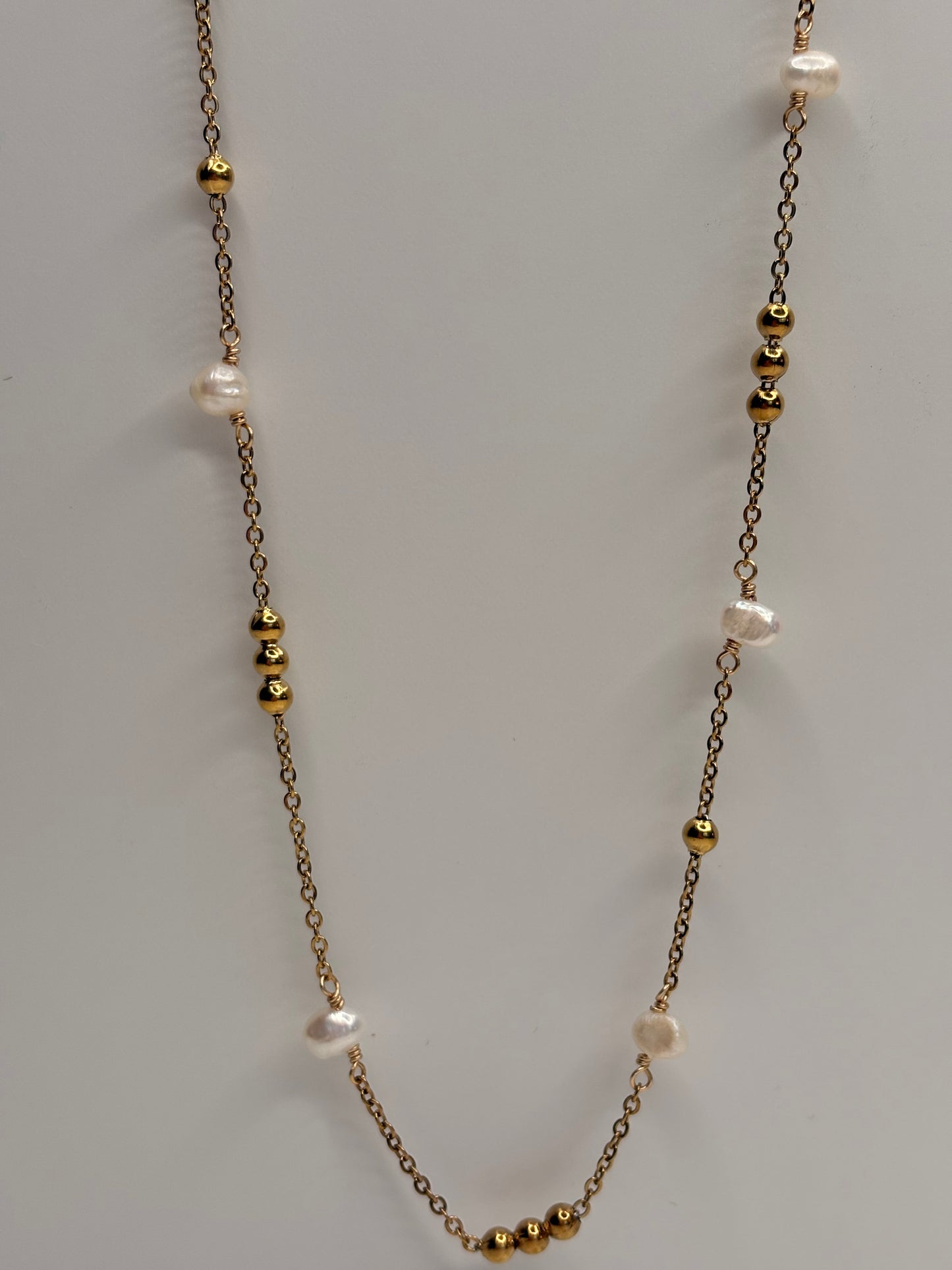 Pearl Necklace - Golden Cascade