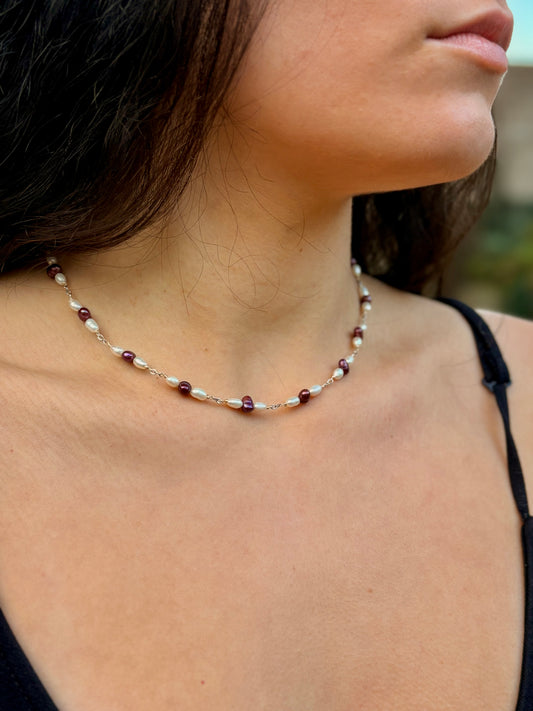 Perlenkette - Perlmutt