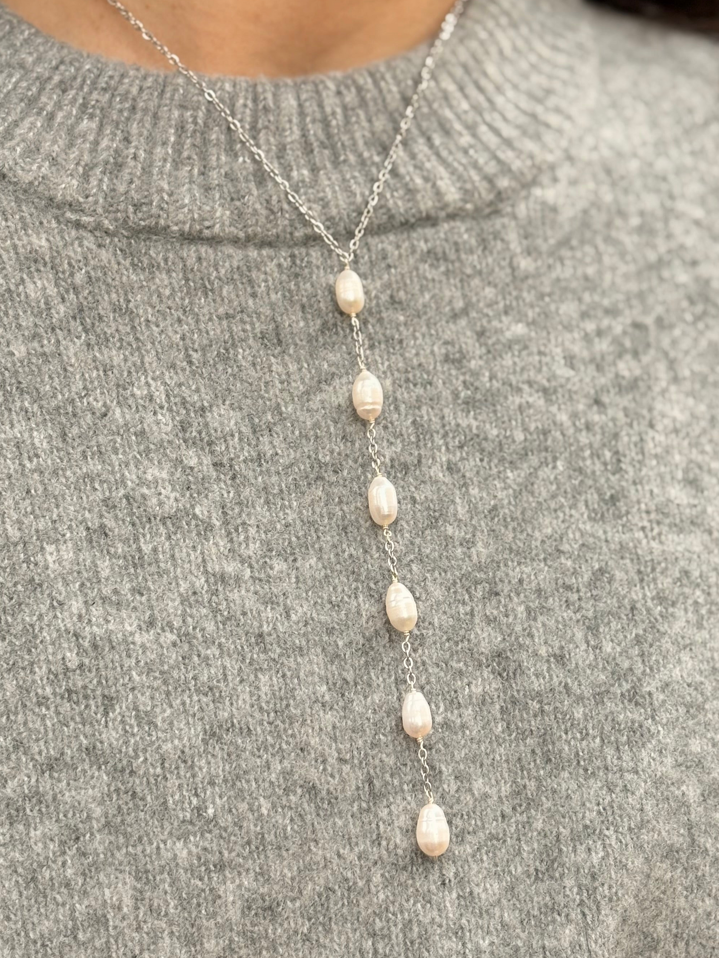 Collier Lariat de Perles - Luminesse