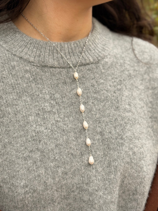 Collier Lariat de Perles - Luminesse