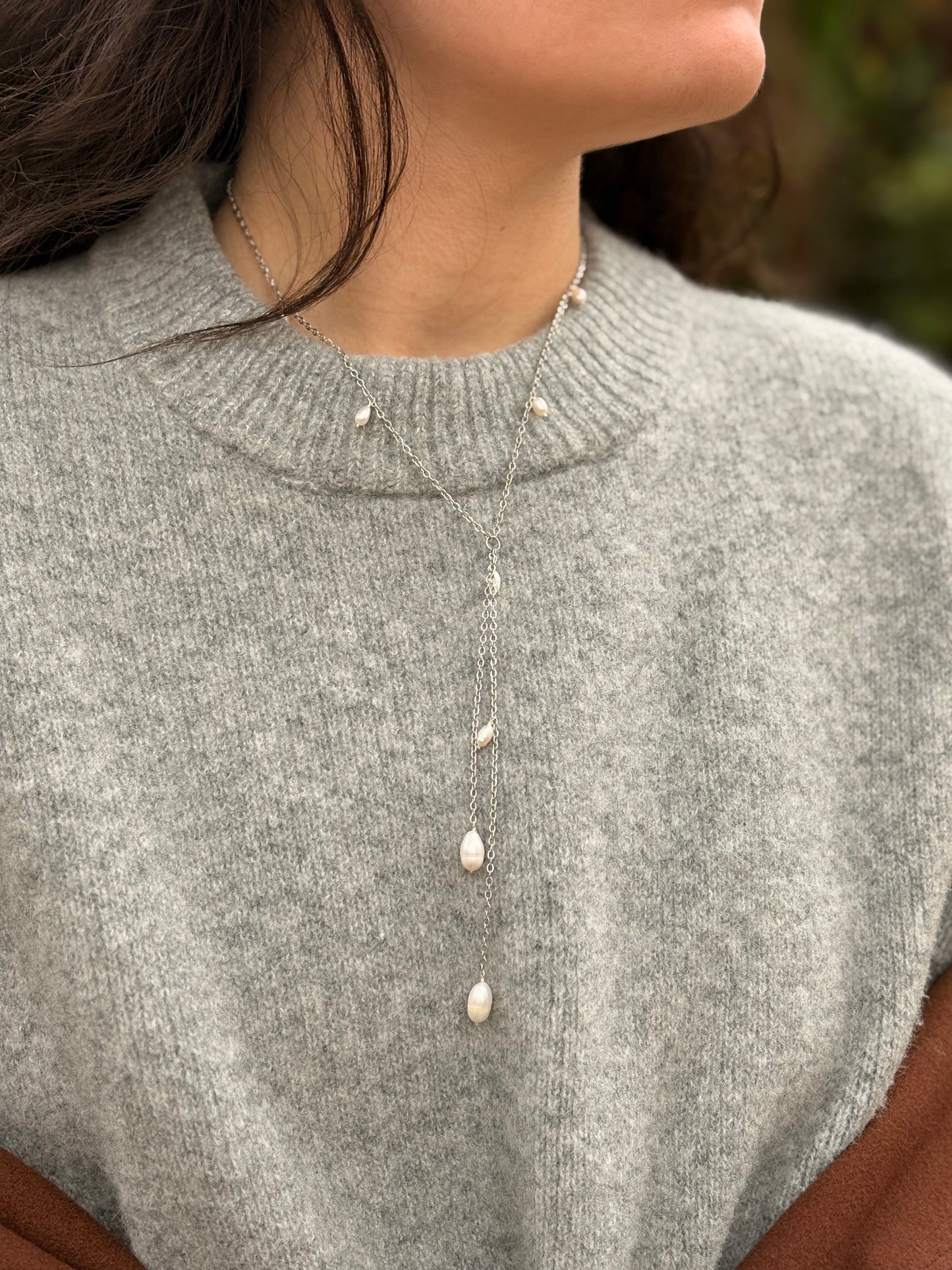 Collier de Perles - Cravate Nacré