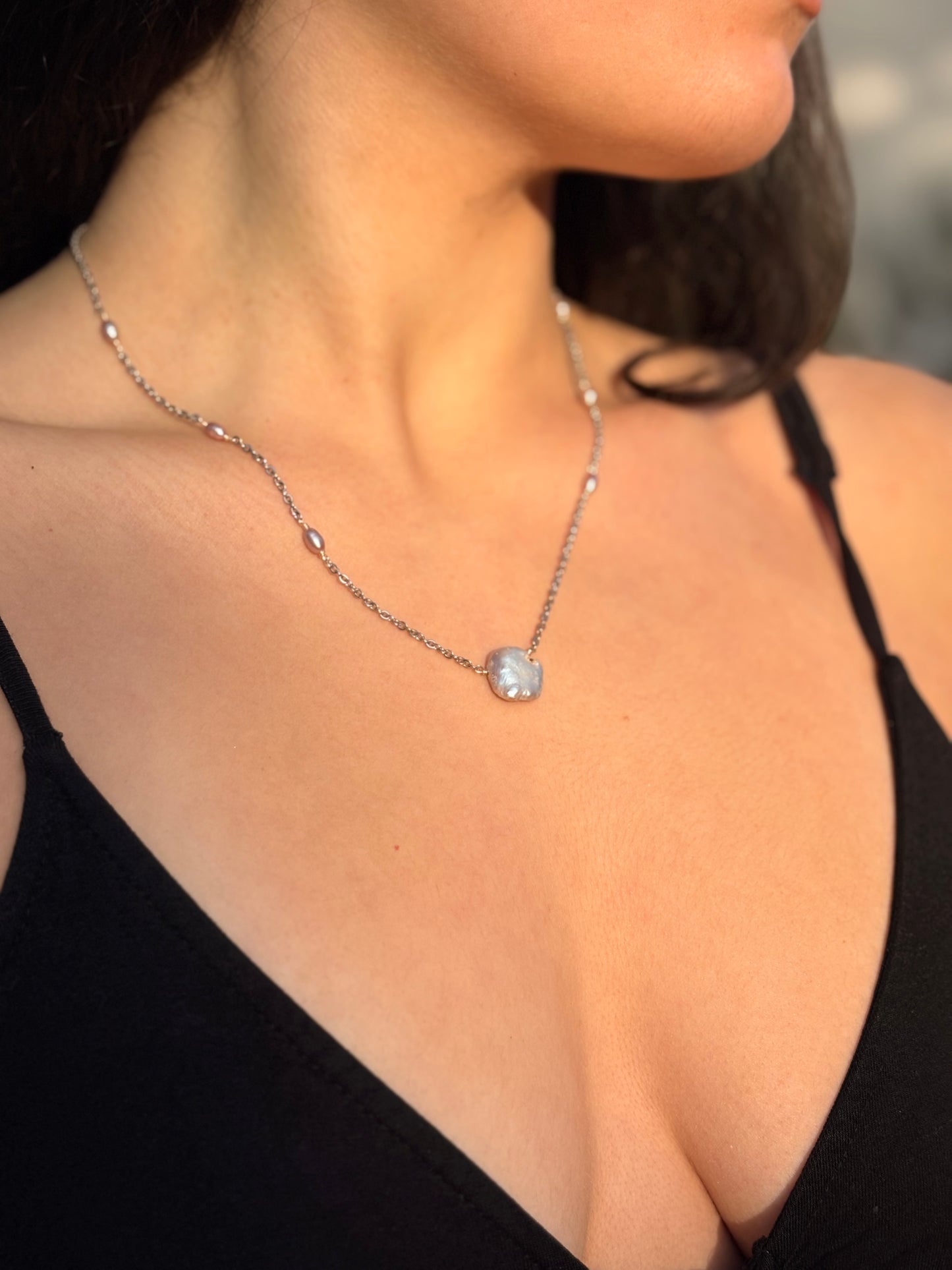 Perlenkette – Mitternachtsperle