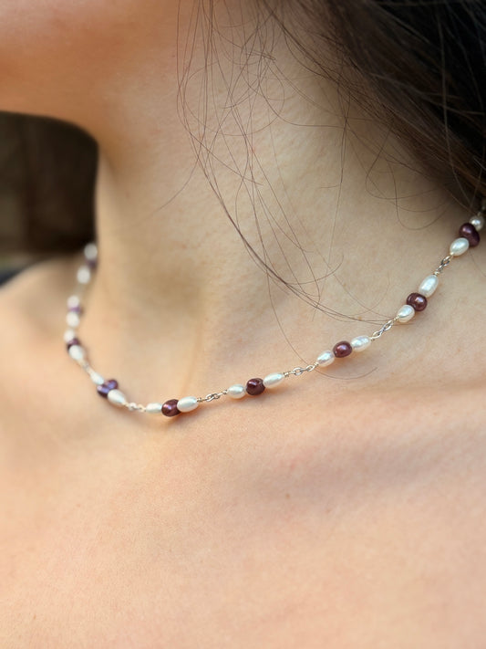 Perlenkette - Perlmutt