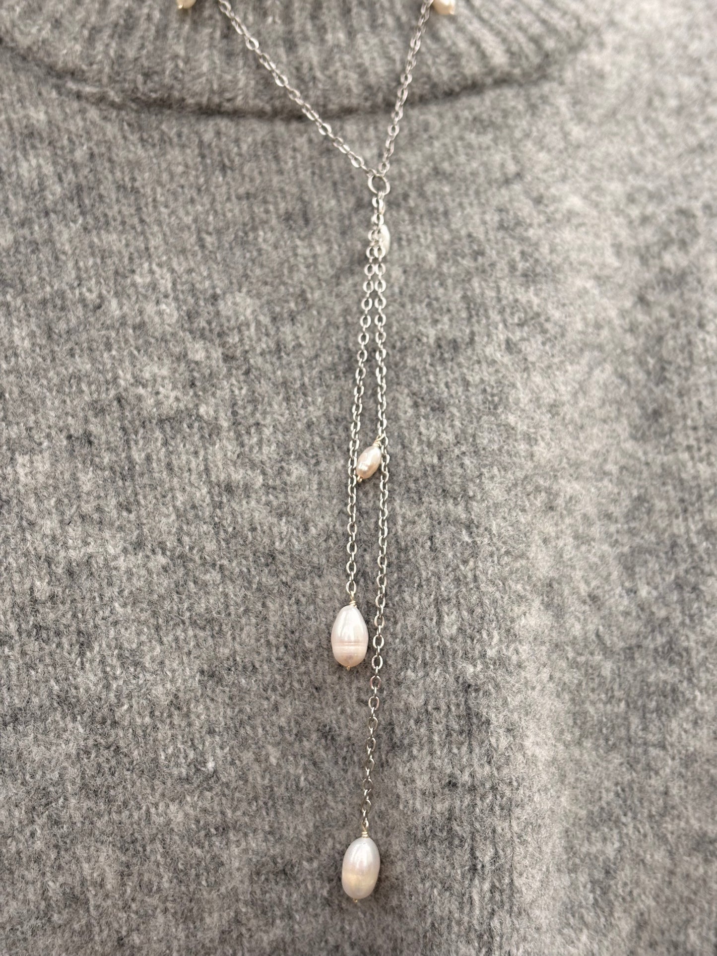 Collier de Perles - Cravate Nacré